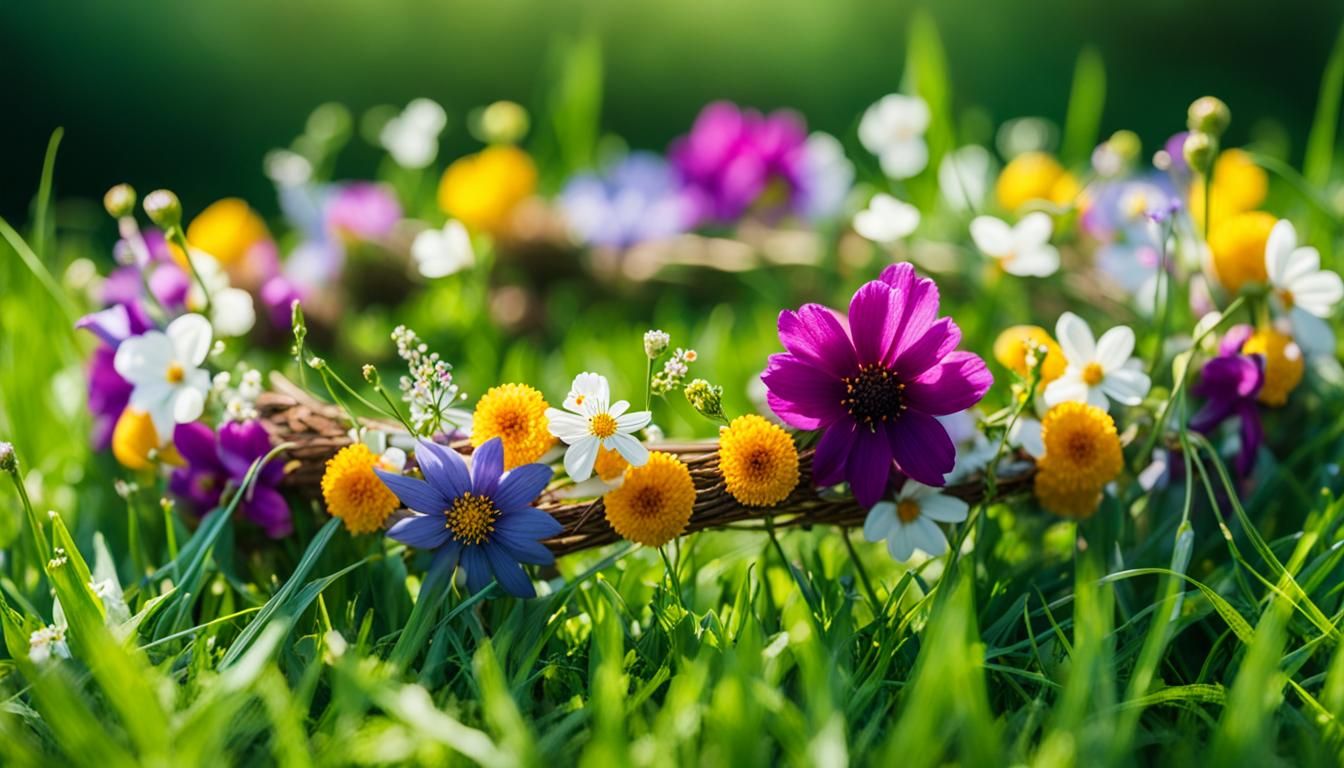 Beltane Flower Crown in English Meadow