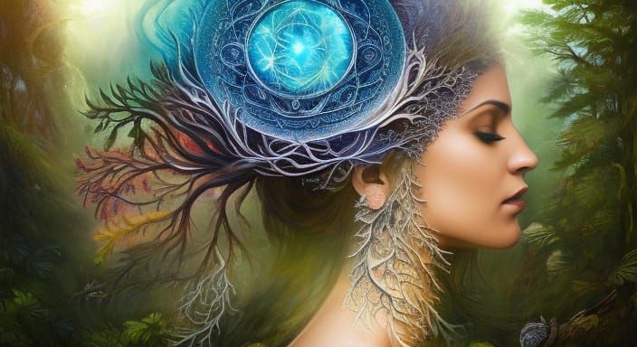 Detailed Human Energy Map with Forest Animals