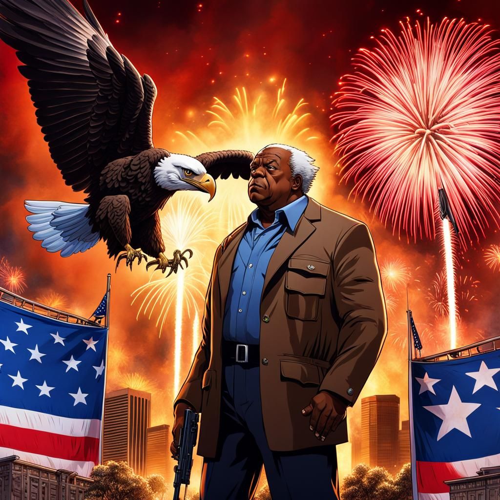 Uncle Ruckus Rides Eagle with AK-47
