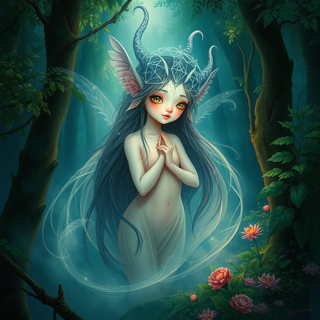 Ethereal Lilith in Enchanted Forest