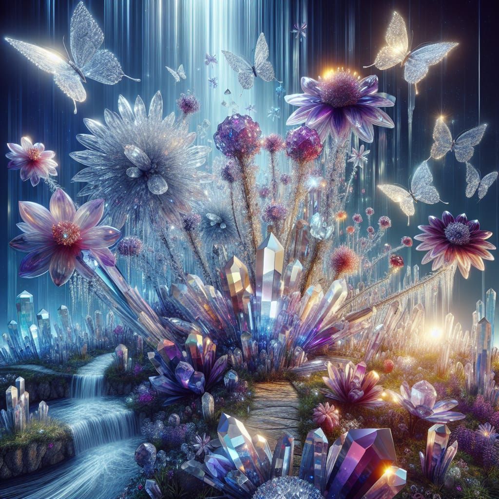 Enchanting Crystal Garden Fantasy