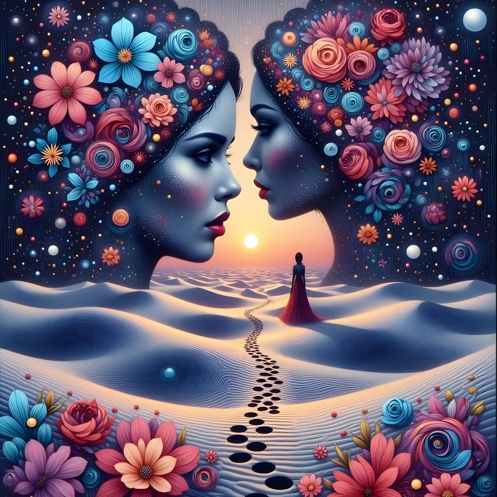 Double Exposure Desert Dreamscape