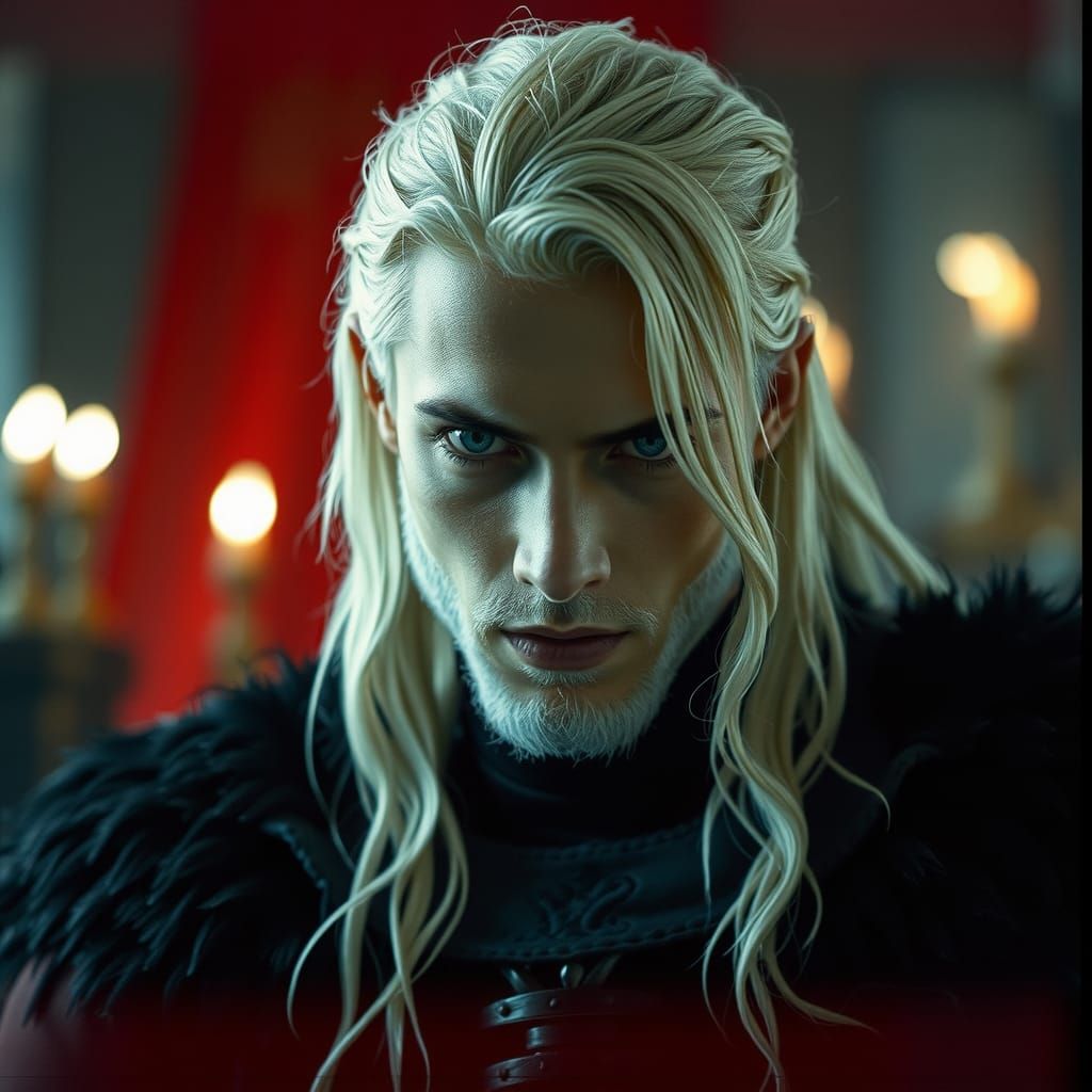 Powerful King of Light with White Hair