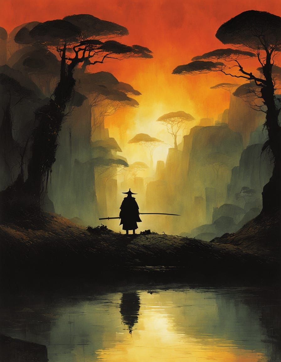 samurai by Zdzisław Beksiński and Pascale Campion