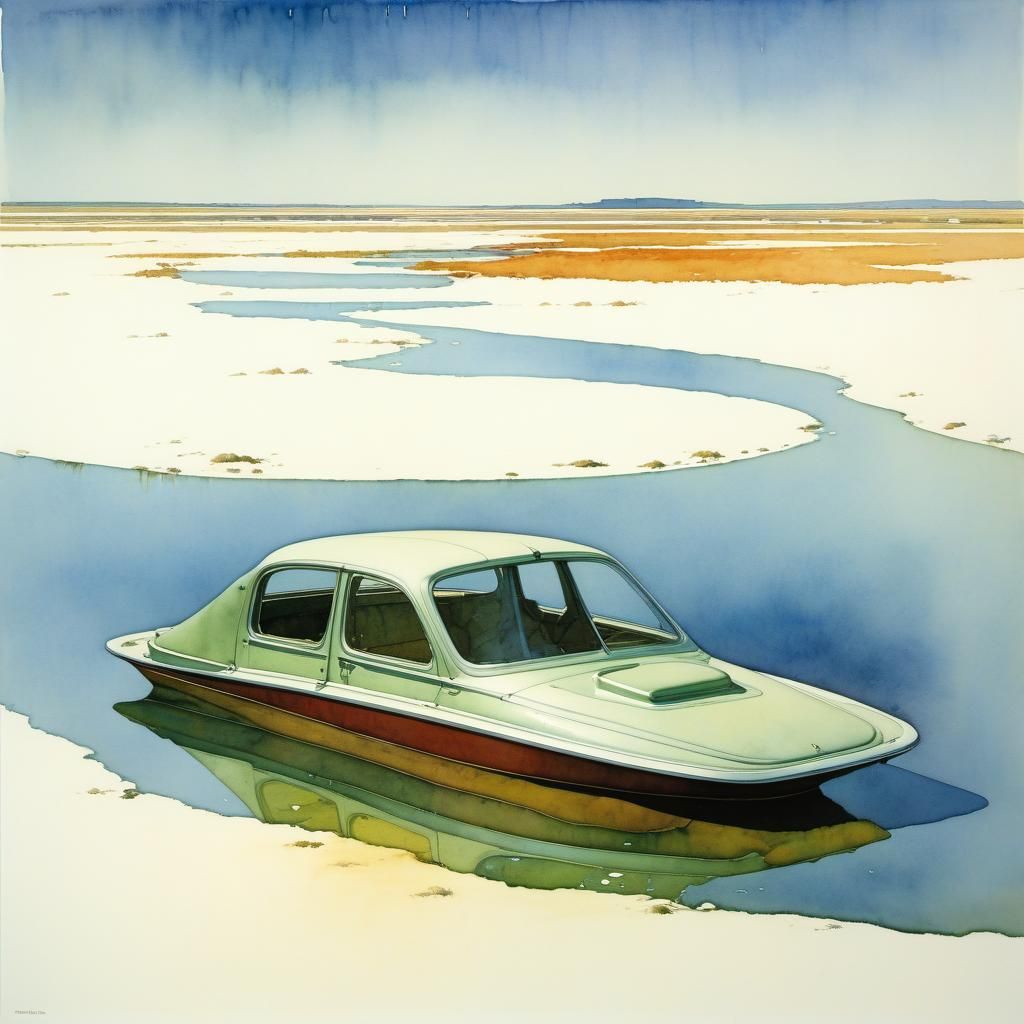 Abstract Watercolor Wet Wash Illustration