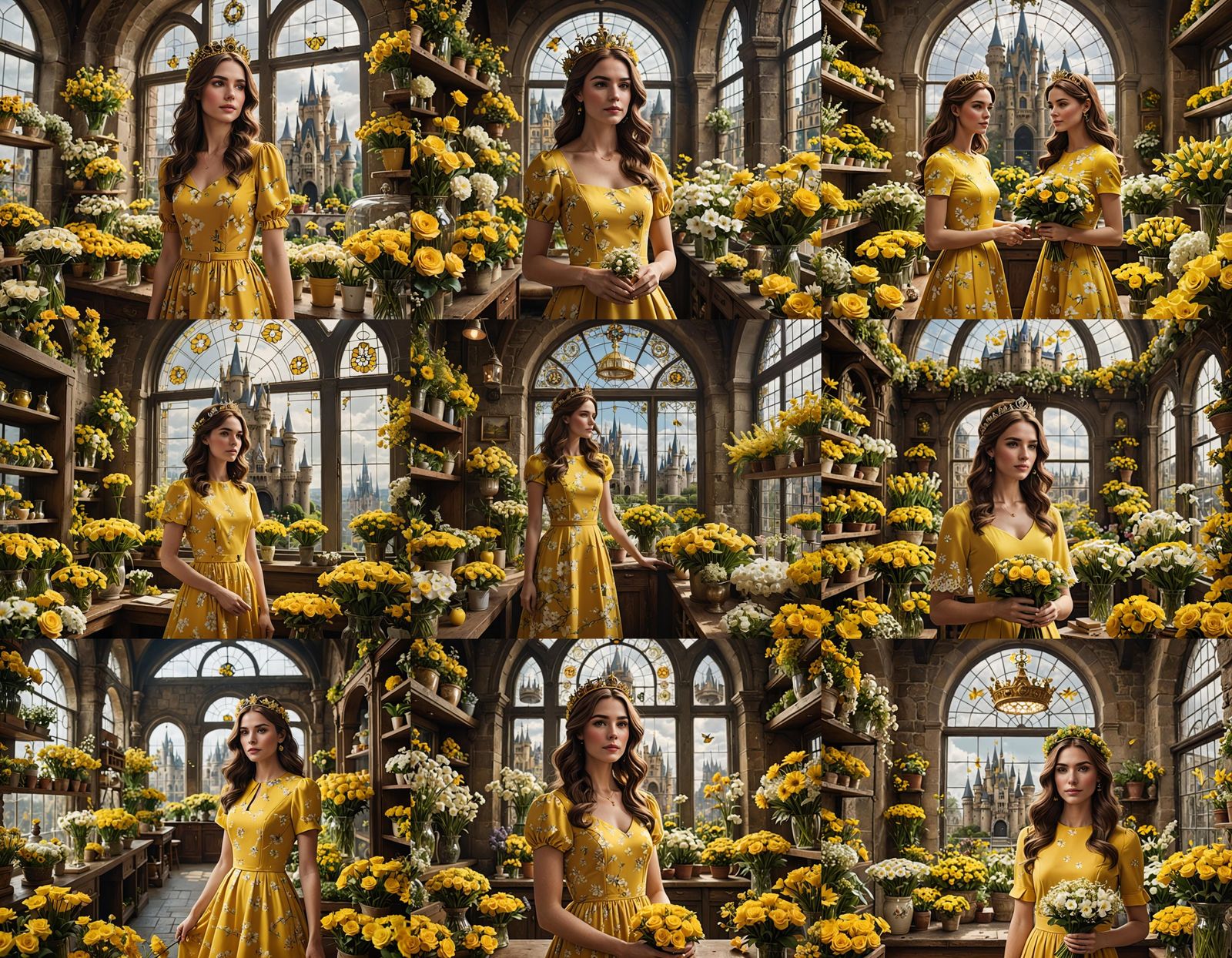 Florist with Spaceships: A Surreal Scene