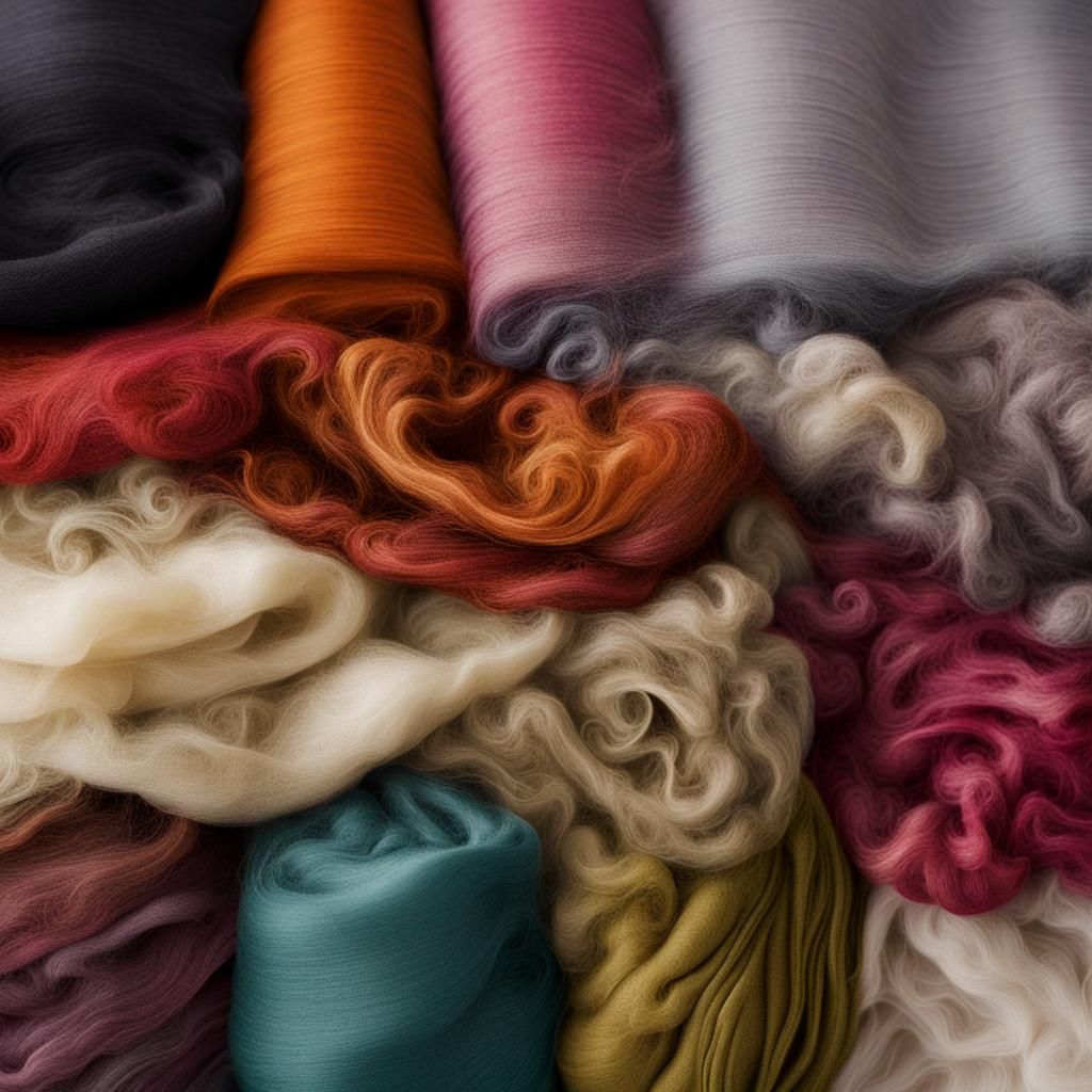 Texture play fabrics, colorful, different from silk to wool,...