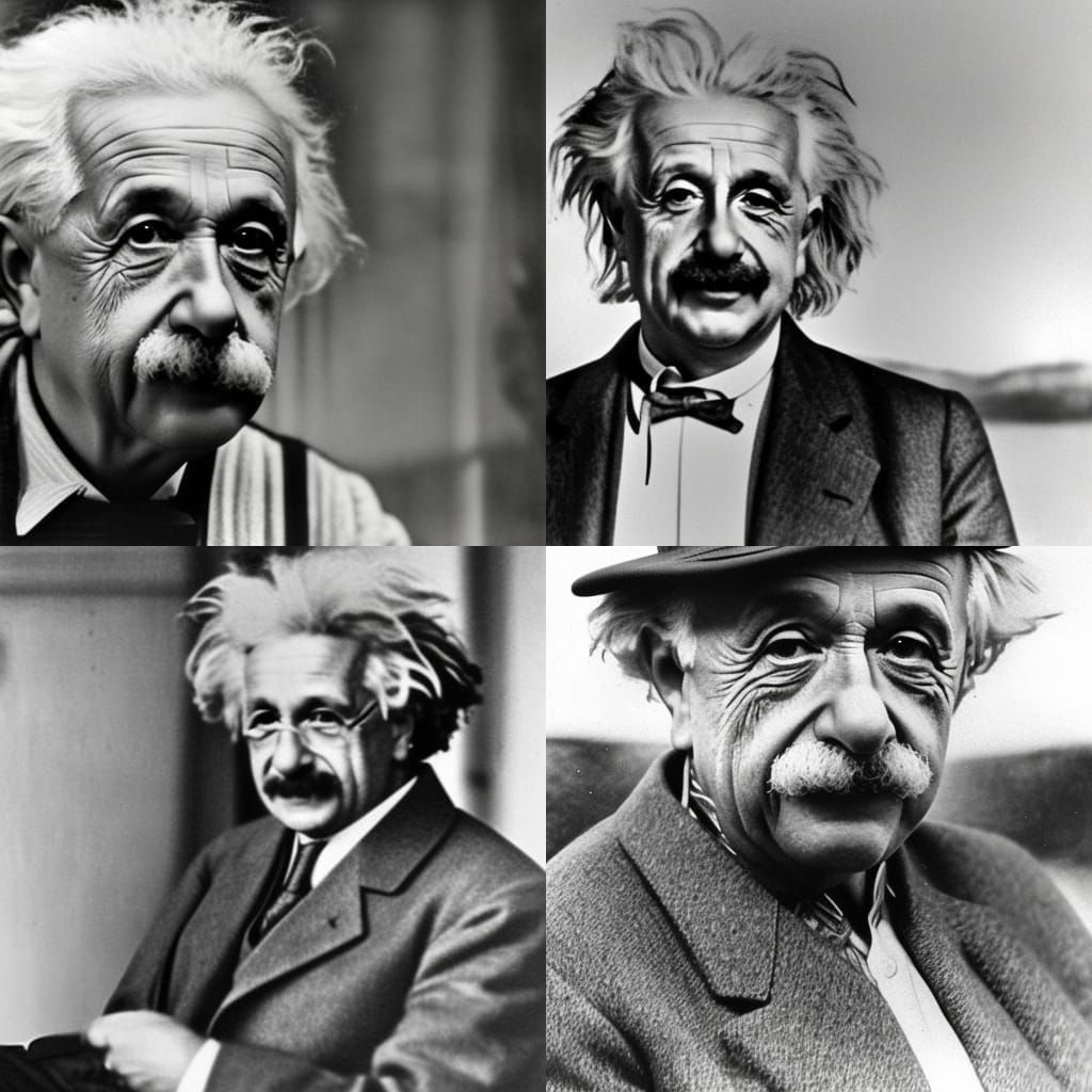 Einstein Relaxing on a Beach Chair