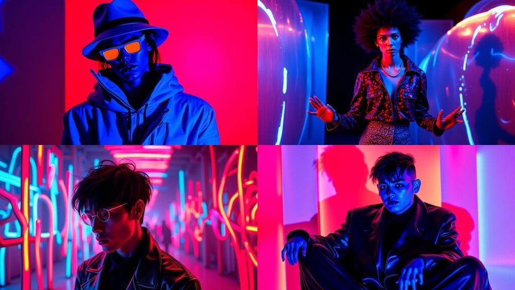 Ethereal Androgynous Portrait in a Modern Photoshoot