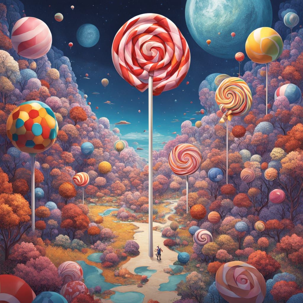 Giant Lollipop in Candy Wonderland