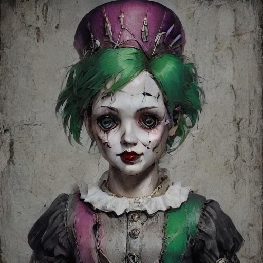 Medieval Carnival Jester in Vibrant Colors