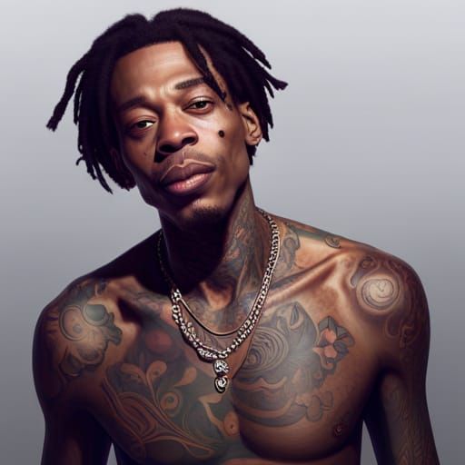 Wiz Khalifa Portrait in Artgerm Style