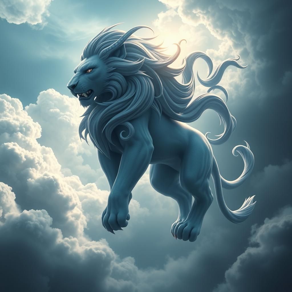 Storm Lioness Goddess in 3D Anime Style