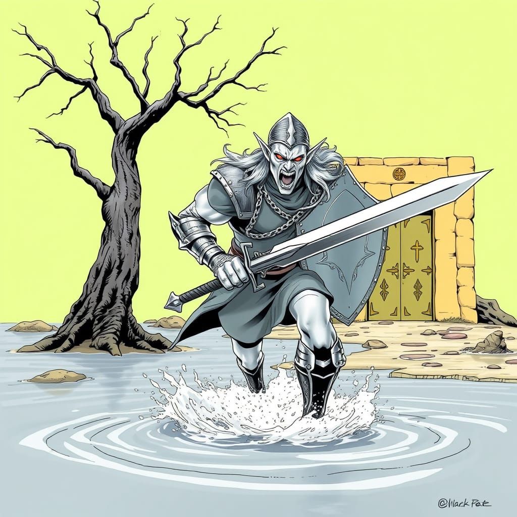 Silver Knight in Motion