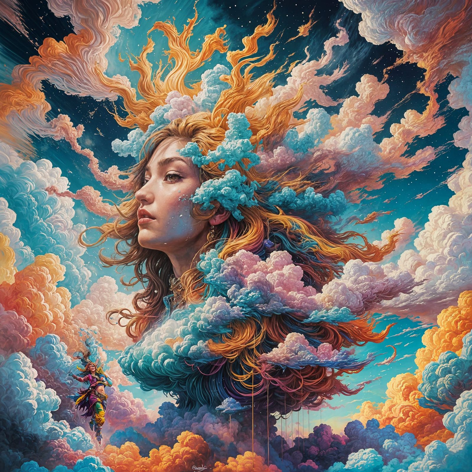 Fantasy in the Clouds: Graffiti Art Style