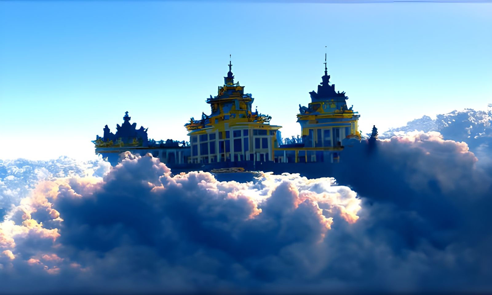 Golden Palace Floating in the Clouds
