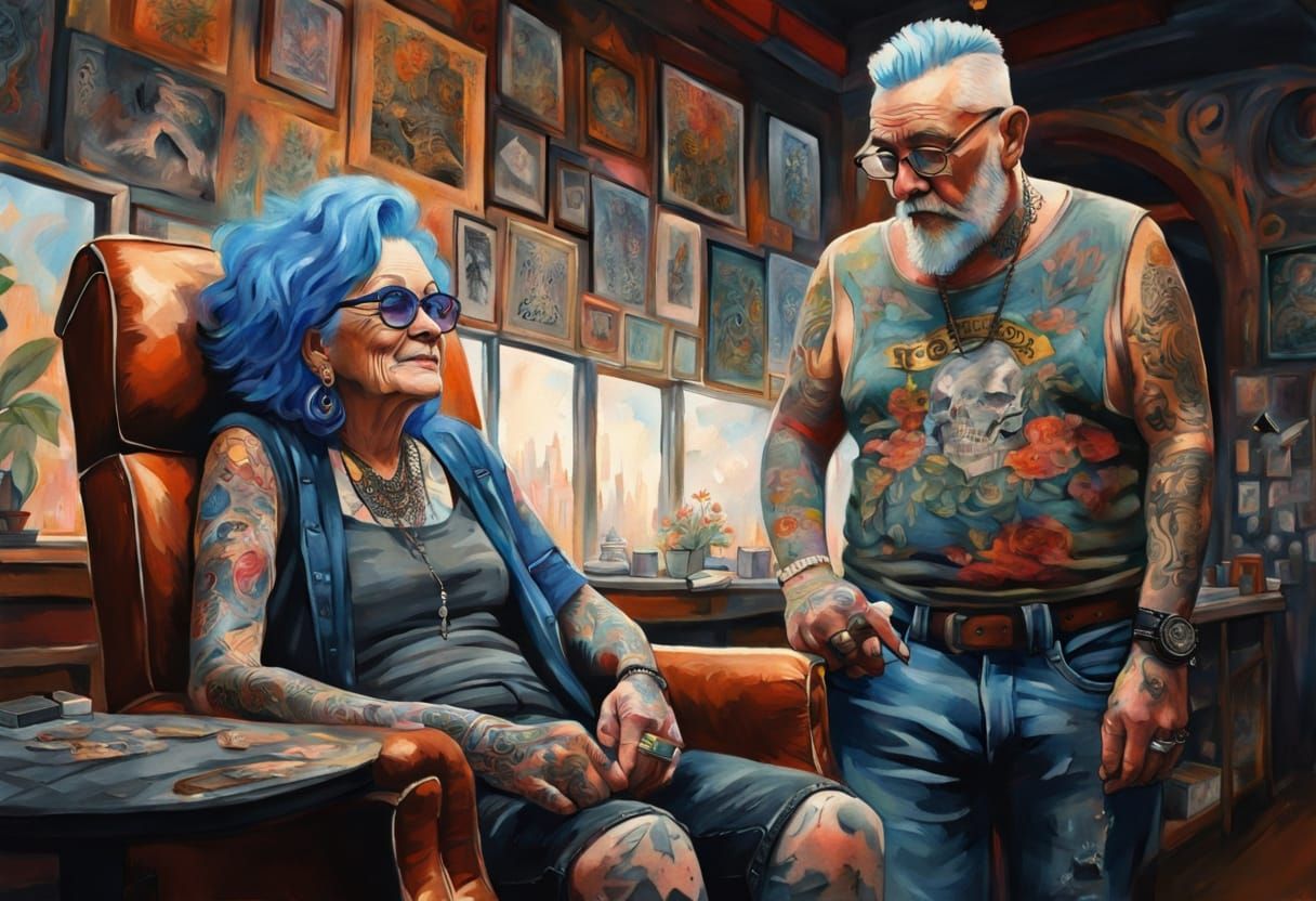 "Ready for your tattoo, ma'am?"