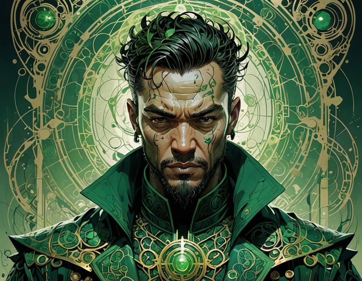 Bio Punk Baron Mordo in Digital Art Style