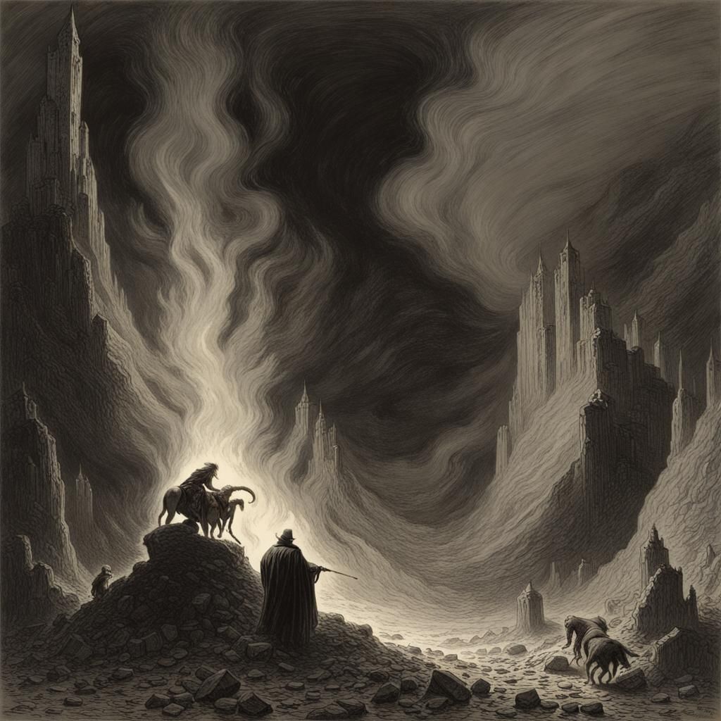 Infernal Depths: A Gothic Horror Vision