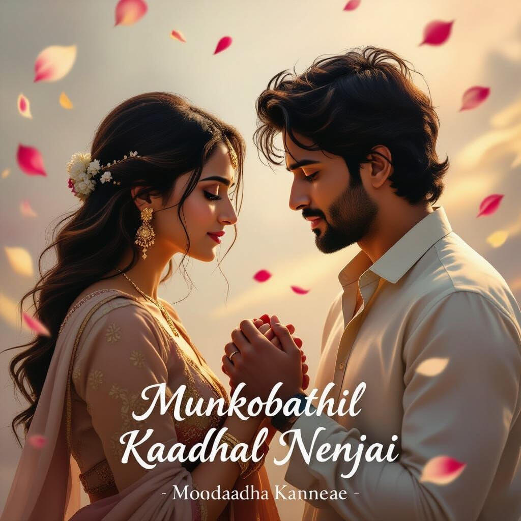 Emotional South Asian Couple Painting: Tension and Longing