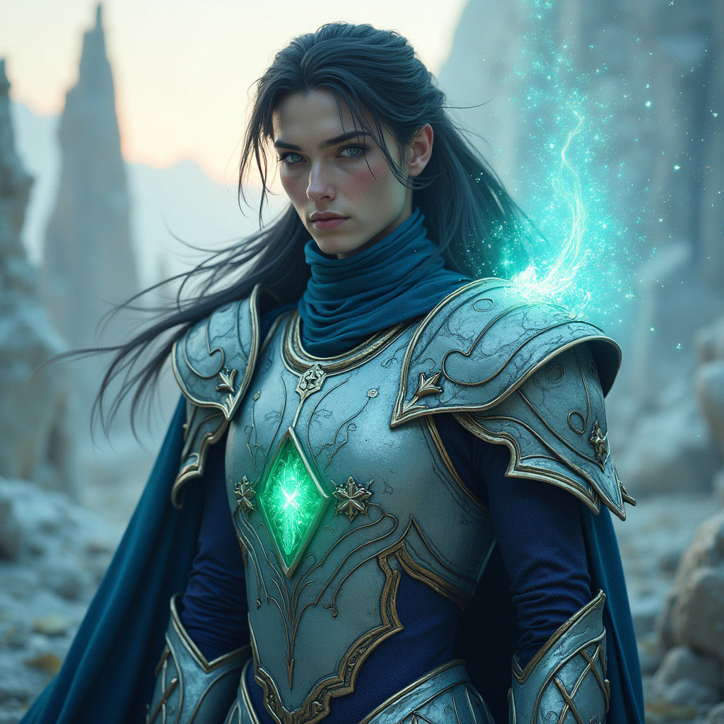 Heroic Half-Elf Echo Knight in Mystical Realm