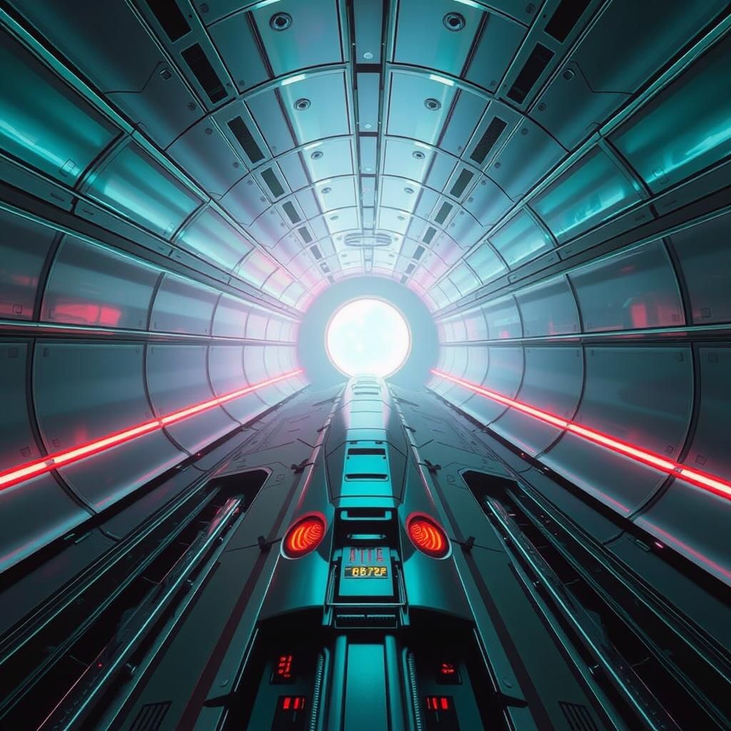 Lone Spaceship Navigates Threshold of Reality