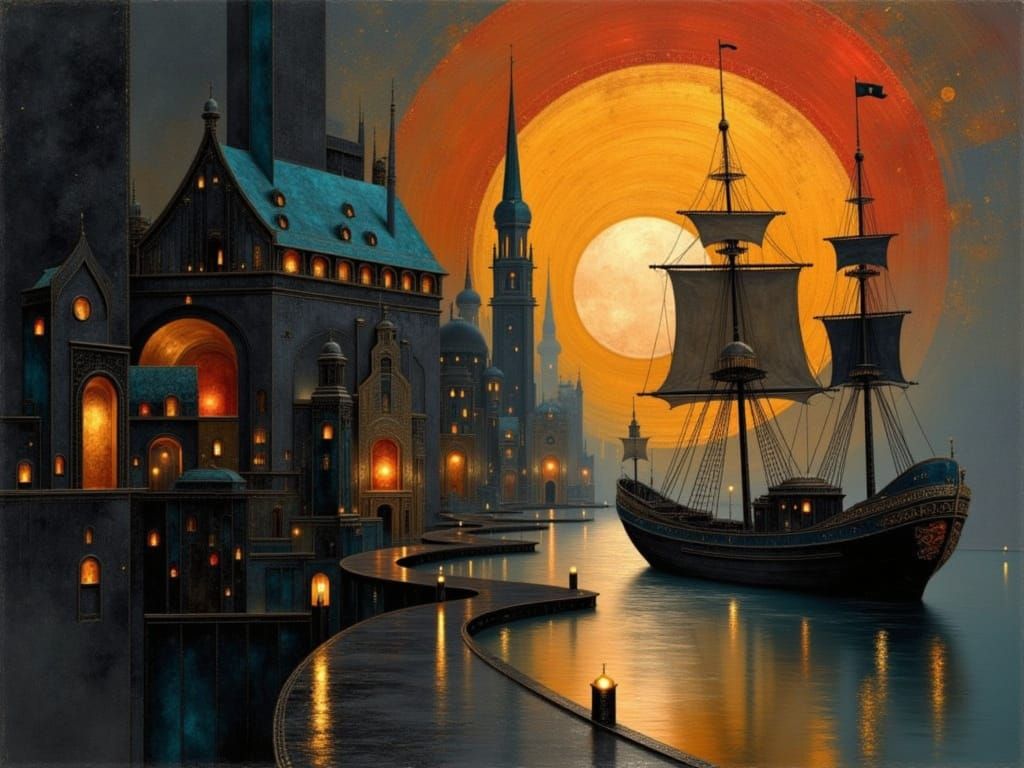 Pirate Sketch with Intense Colors in Old Master Style