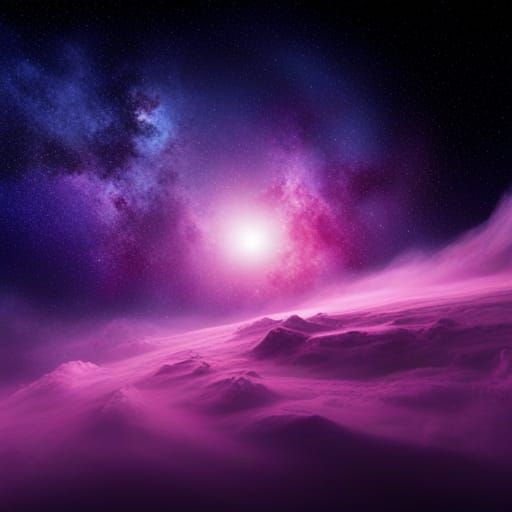 Pink Nebula in Outer Space Concept Art