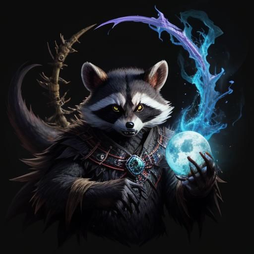 Hell Creature Transformation Power Up Racoon Bat Shaman Alchemy Aura