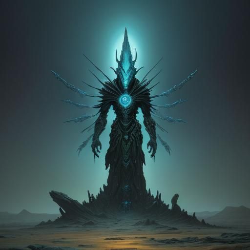 Alien Druid on Mars in Sci-Fi Concept Art