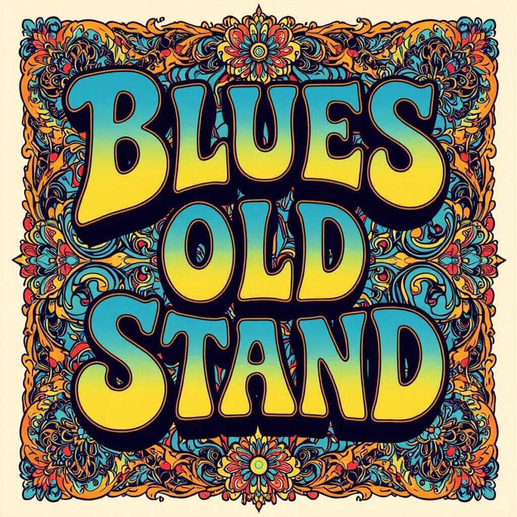 Psychedelic Band Logo with Grateful Dead Vibes