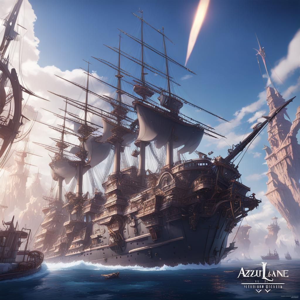 Azur Lane Flying Dutchman Event: Detailed Matte Painting