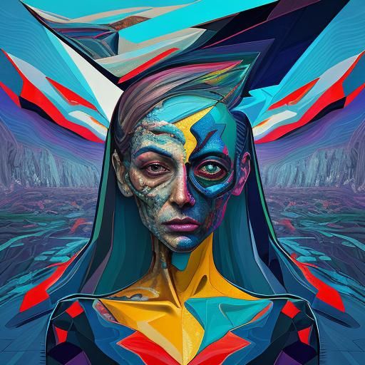 Surreal Visionary with Distorted Proportions