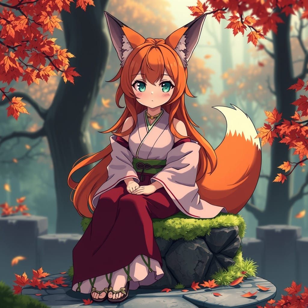 Thinking Fox Girl
