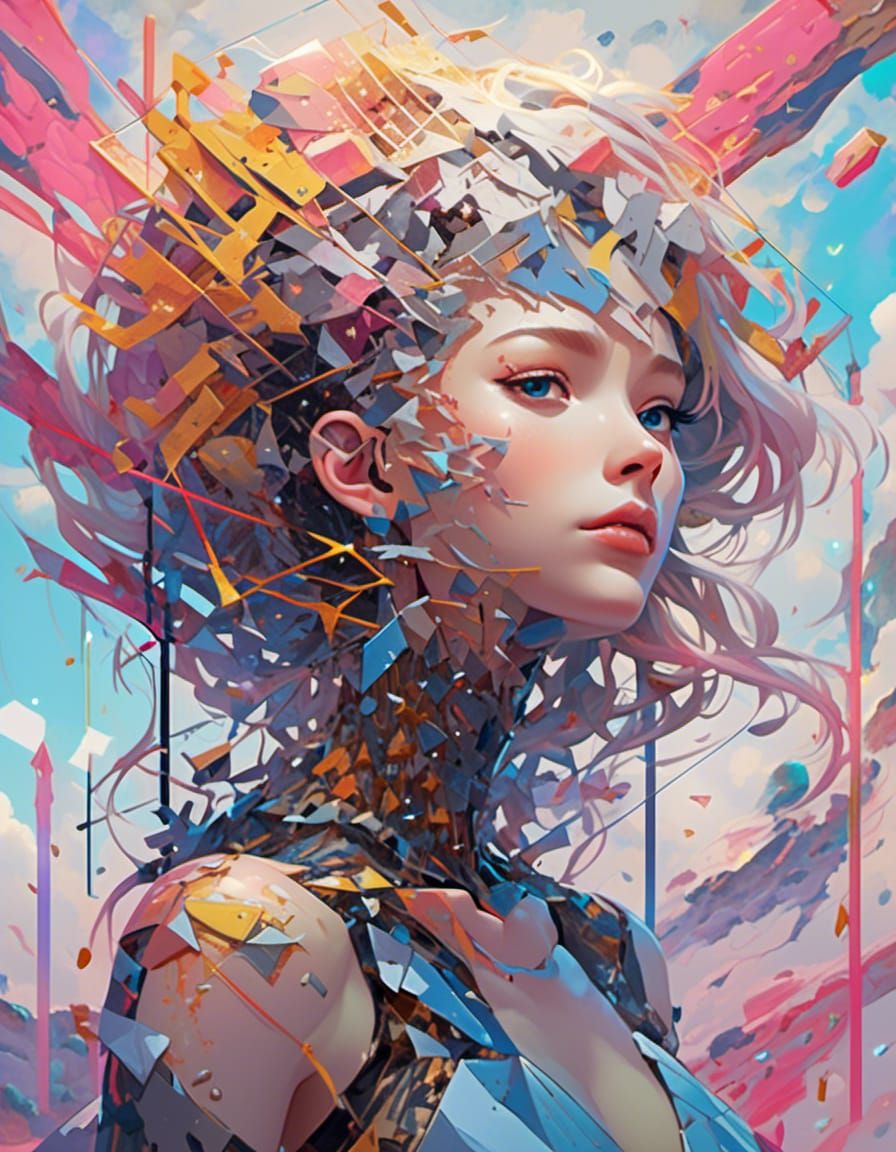 Aetherpunk Collage of Disintegrating Consciousness