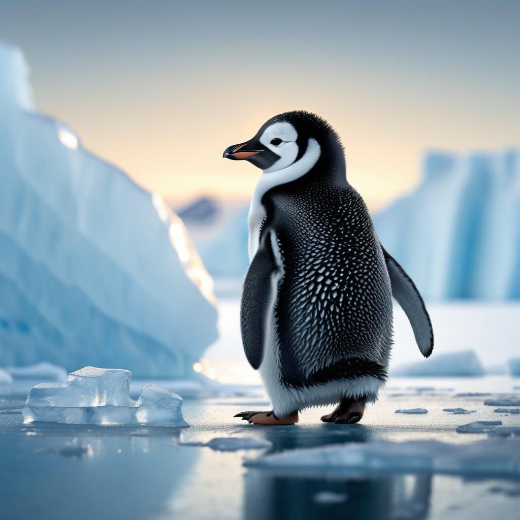 Baby Penguin Portrait in Antarctica, Wildlife Photography
