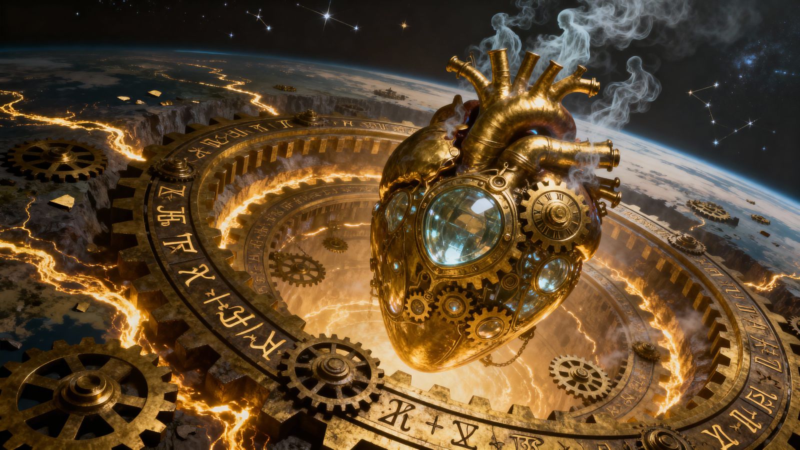 Ancient Golden Heart Engine of Existence