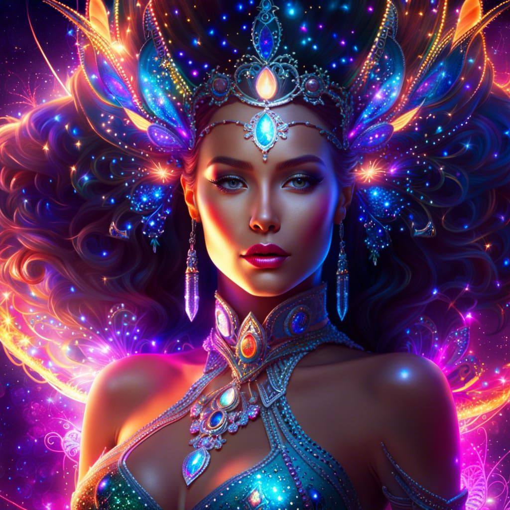 Ethereal Princess in Quantum Fantasy Style