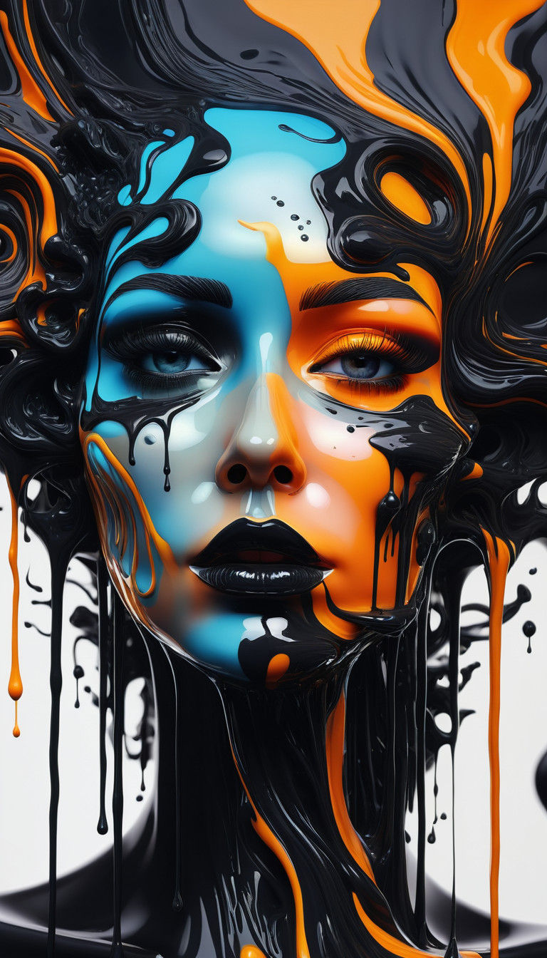 Vibrant Dada-Inspired Surrealism with Melting Features