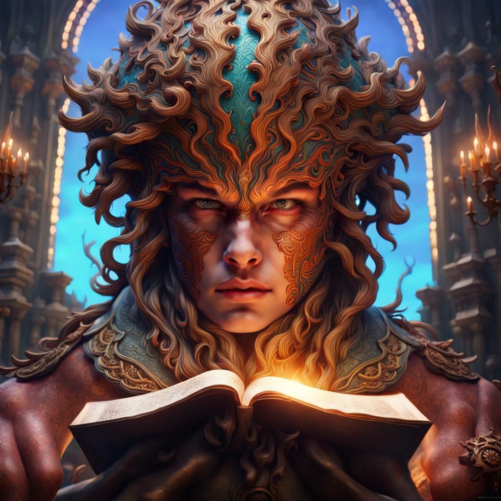 Knowledge Personified: Hyperrealistic Concept Art