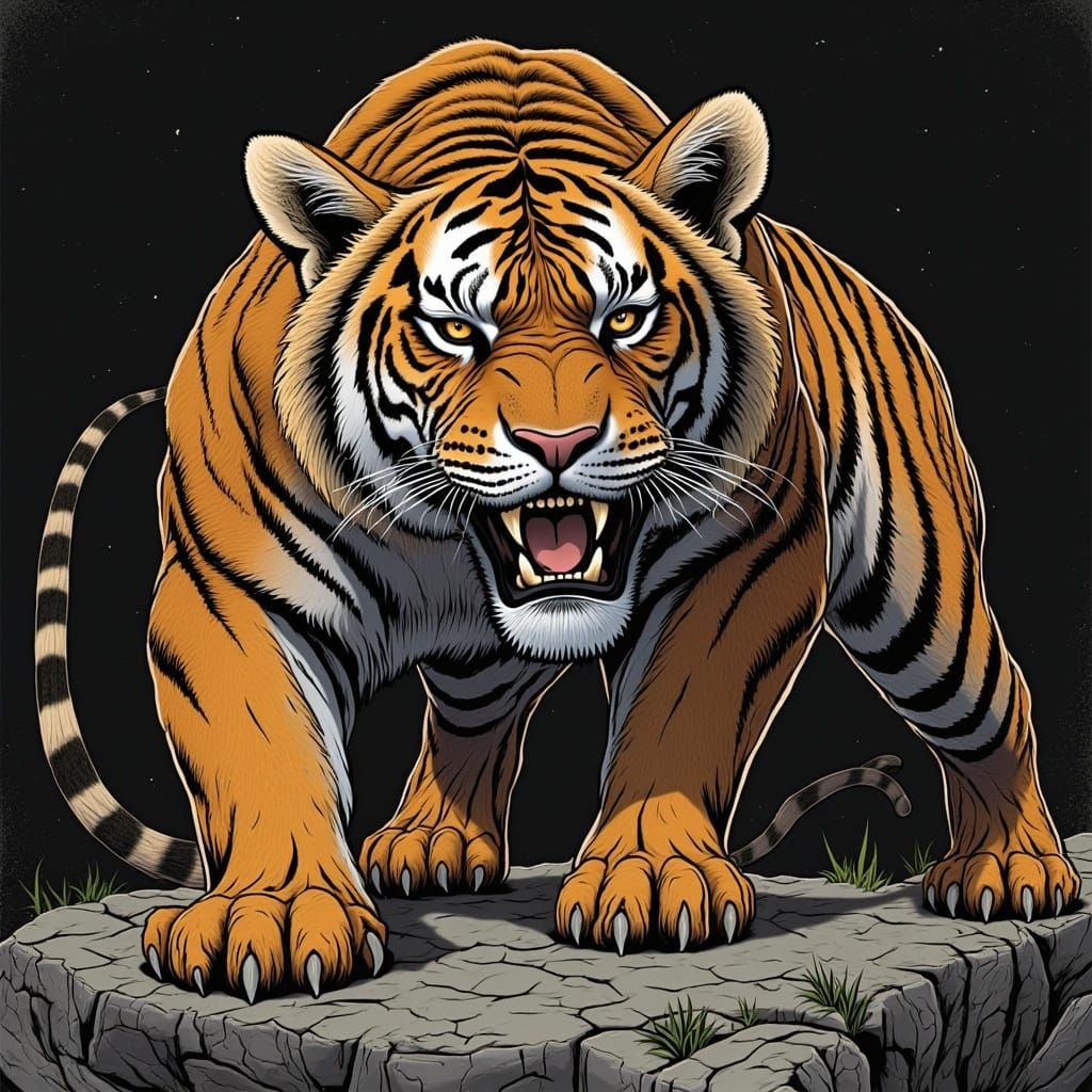 Fiery Tiger in Dark Forest: A Classic Poem
