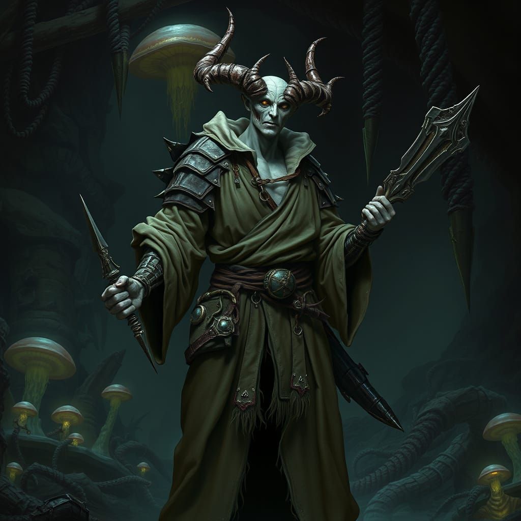 Vyndral the Twisted in Blackreach: Biomechanical Surrealism