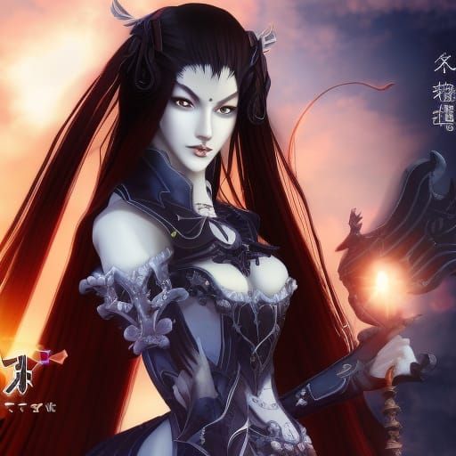 Castlevania Character: Japanese Actress in Digital Art