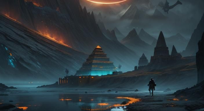 Alien Landscape with Dinosaurs in Unreal Engine 5