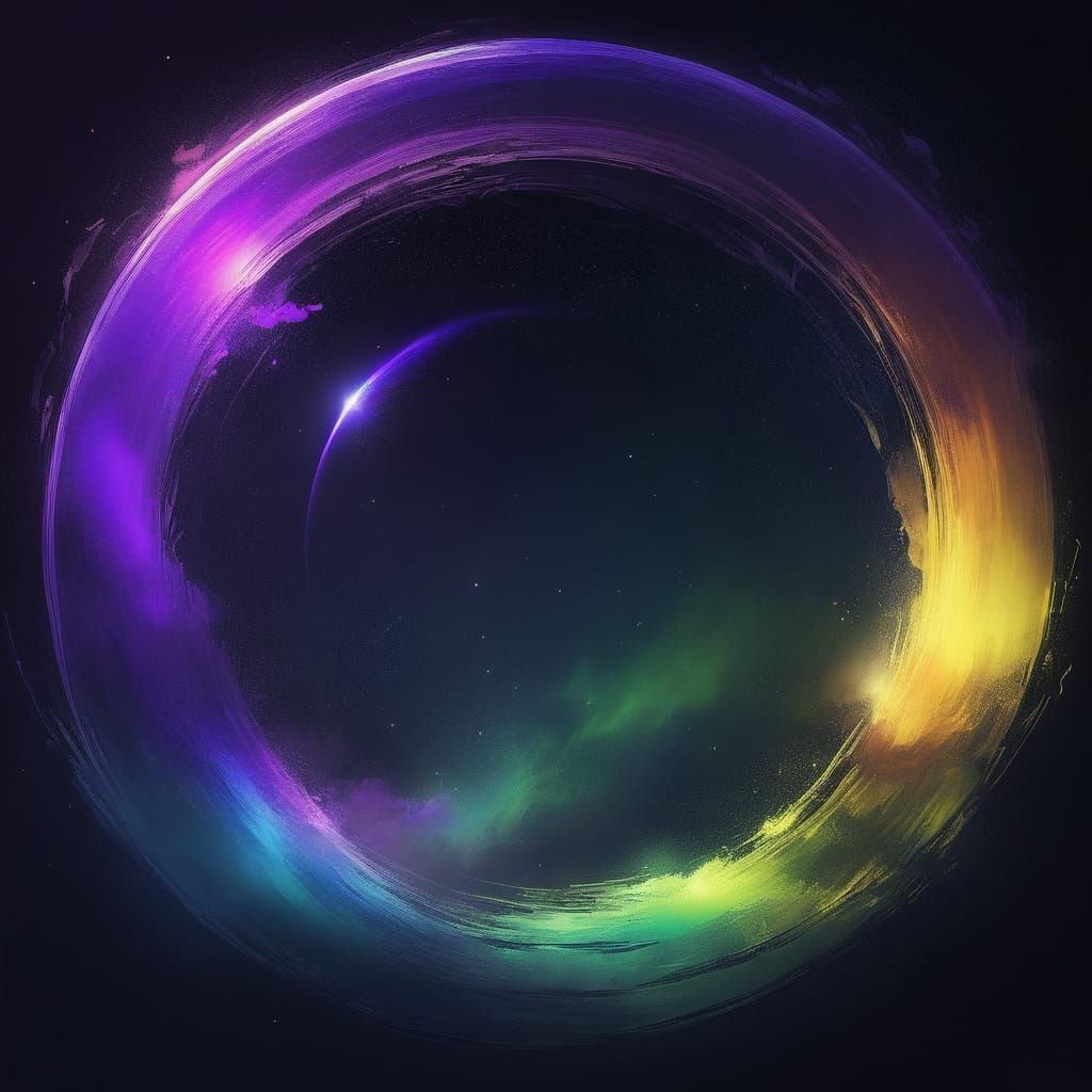 Mystical Faraday Rainbow in Dark Fantasy Realm