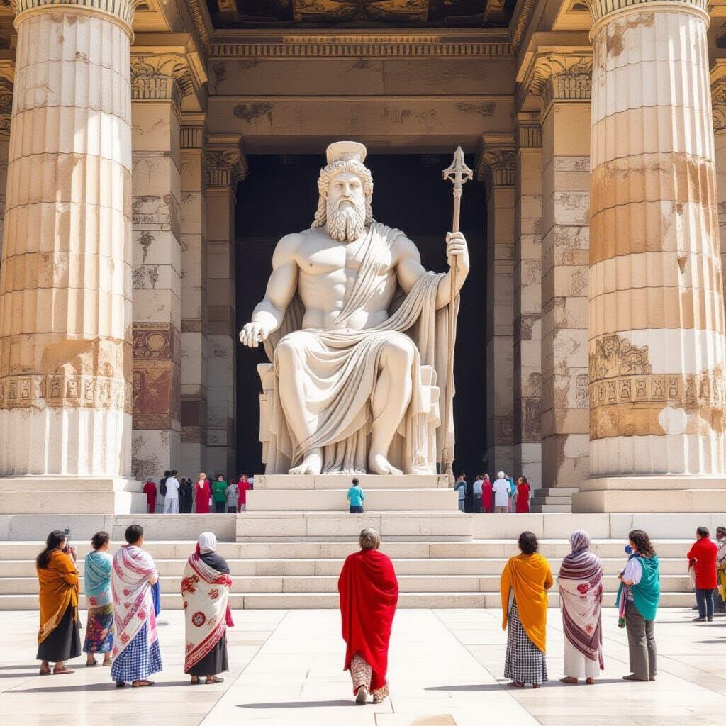 Worshippers at the Statue of Zeus