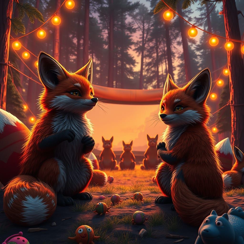 Fantastical Foxes Build Whimsical Movie Theater at Charity B...