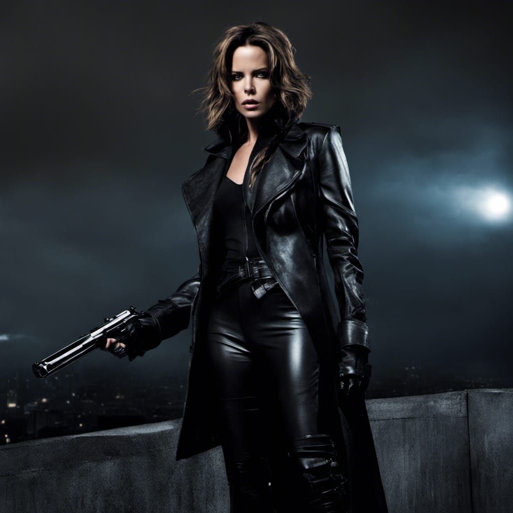 Kate Beckinsale as Vampire Selene in Leather