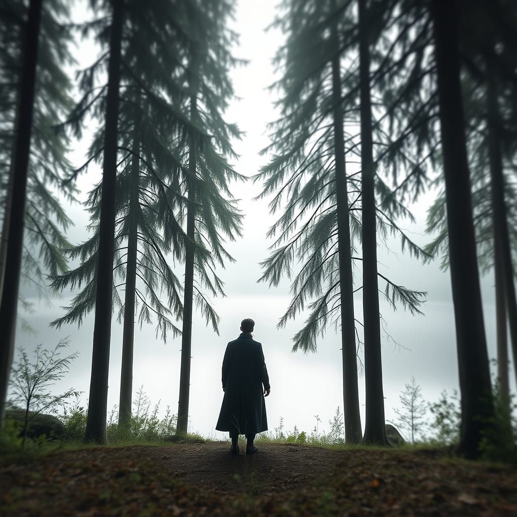 Ethereal Forest Lake: Professional Photography Style