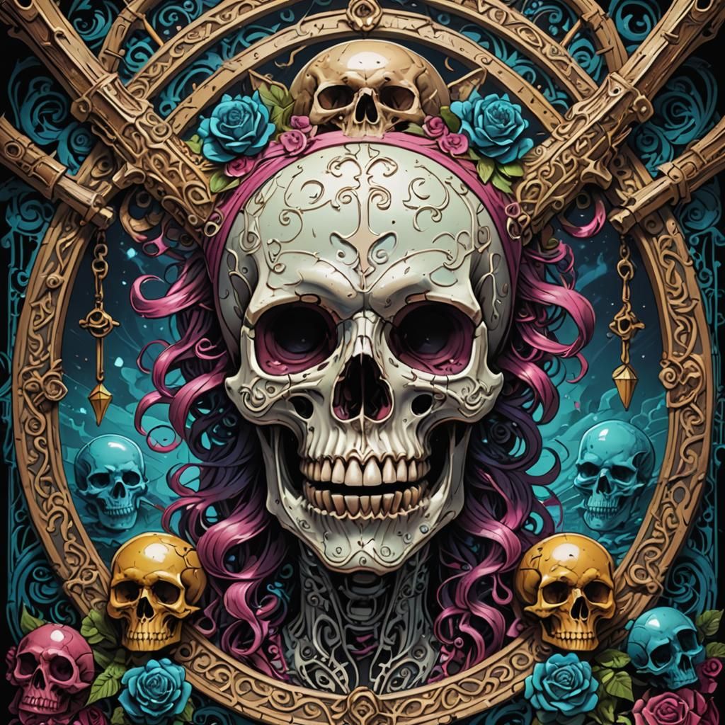 Doja Cat Skull and Bones Comic Art